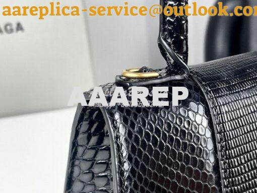 Replica Balenciaga Hourglass XS S Top Handle Handbag In Calfskin Croco 8