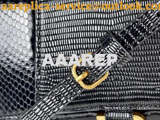 Replica Balenciaga Hourglass XS S Top Handle Handbag In Calfskin Croco 13