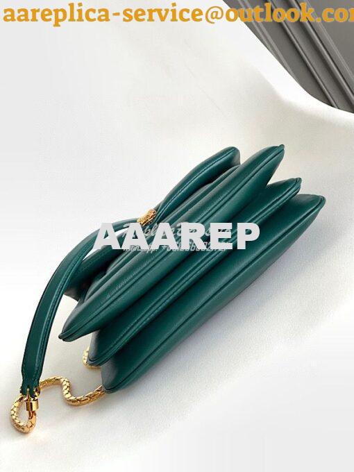 Replica Bvlgari Serpenti Reverse Small Shoulder Bag 292612 Green 4