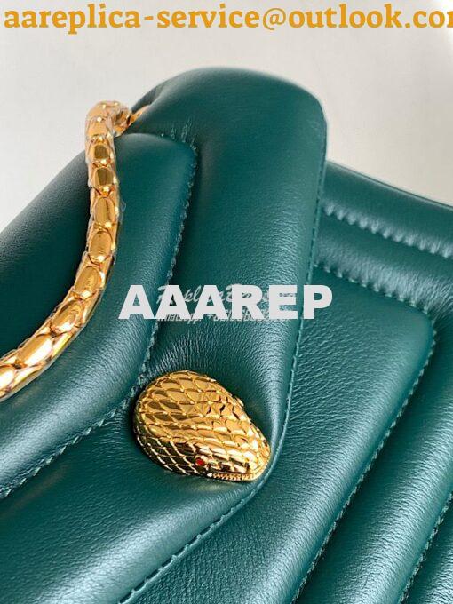 Replica Bvlgari Serpenti Reverse Small Shoulder Bag 292612 Green 8