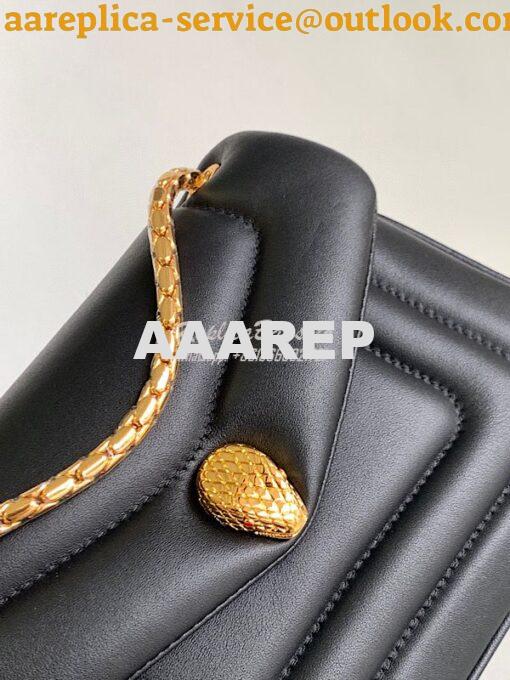 Replica Bvlgari Serpenti Reverse Small Shoulder Bag 292612 Black 8