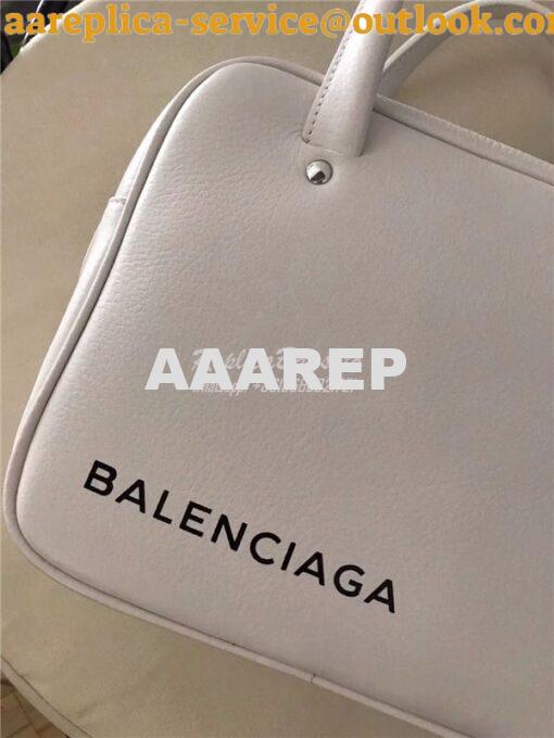 Replica Balenciaga Triangle Square XS bag in white calfskin leather 51 3