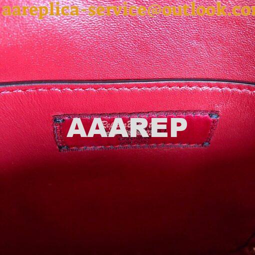 Replica Valentino Garavani Rockstud Spike Mini Leather Backpack Red 8