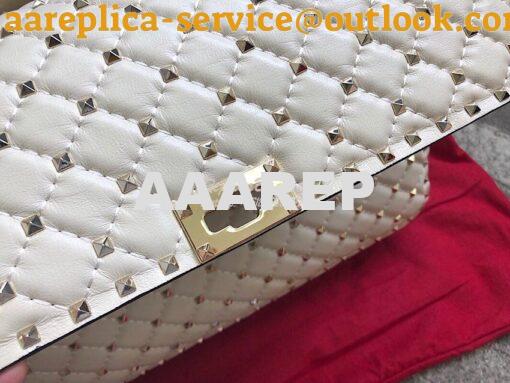 Replica Valentino Garavani Rockstud Spike Quilted Leather Chain bag in 3