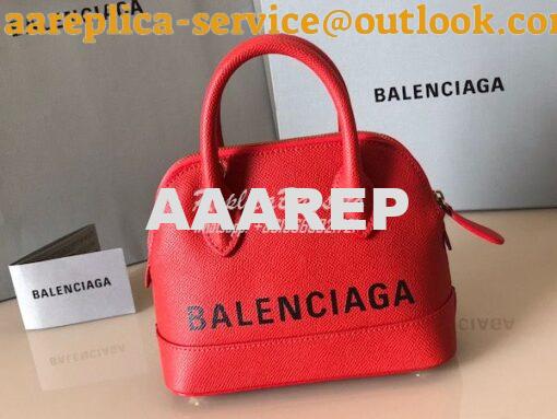 Replica Balenciaga Ville Top Handle Bag In Red Small Grain Calfskin 55 2