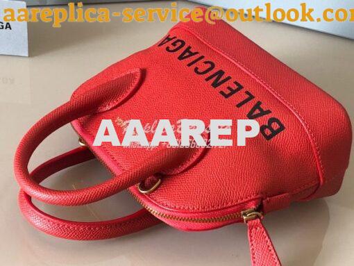 Replica Balenciaga Ville Top Handle Bag In Red Small Grain Calfskin 55 5