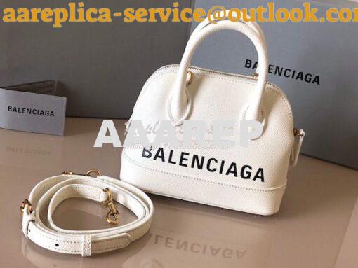 Replica Balenciaga Ville Top Handle Bag In White Small Grain Calfskin 2