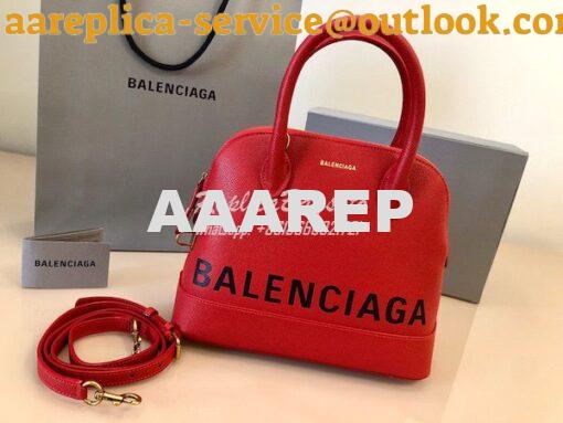 Replica Balenciaga Ville Top Handle Bag In Red Small Grain Calfskin 55 8