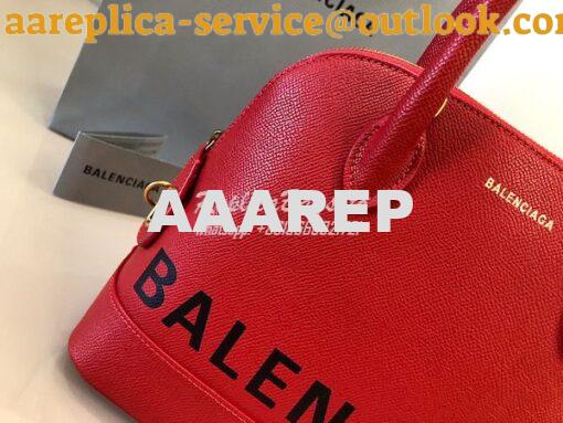 Replica Balenciaga Ville Top Handle Bag In Red Small Grain Calfskin 55 12