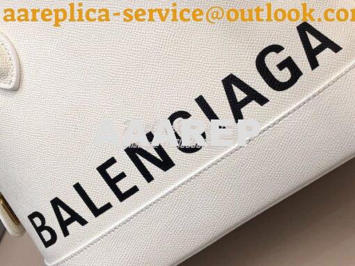 Replica Balenciaga Ville Top Handle Bag In White Small Grain Calfskin 11