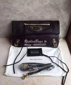 Replica Balenciaga Metallic Edge Envelope Black