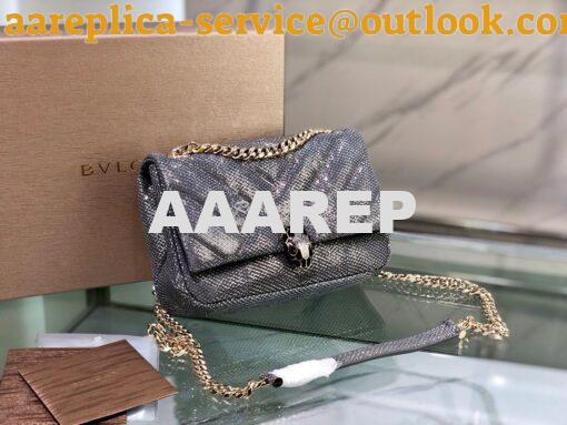 Replica Bvlgari Serpenti Cabochon Small Shoulder Bag 287993 Grey Metal 2