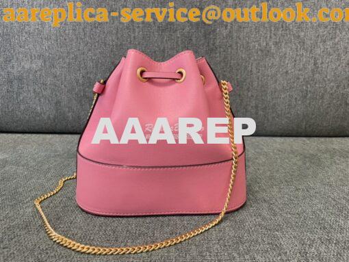 Replica Valentino Mini Bucket Bag In Nappa Leather with VLogo Signatur 6