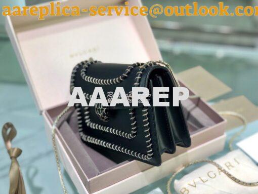 Replica Bvlgari Serpenti Forever Mini Bag with Woven Chain Décor 28804 5