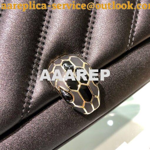 Replica Bvlgari Serpenti Cabochon Medium Matelassé Leather Shoulder Ba 6