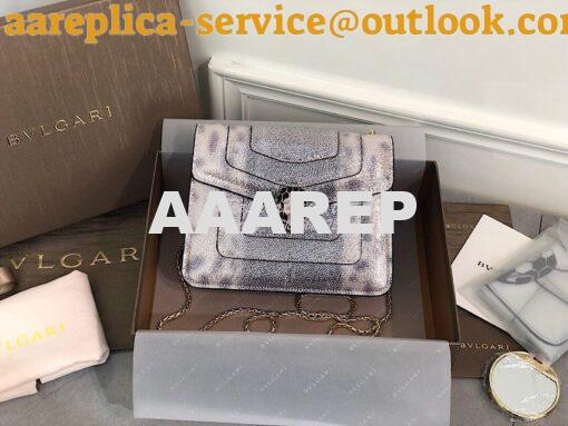 Replica Bvlgari Serpenti Forever Small Bag in Crystal Rose Metallic Ka