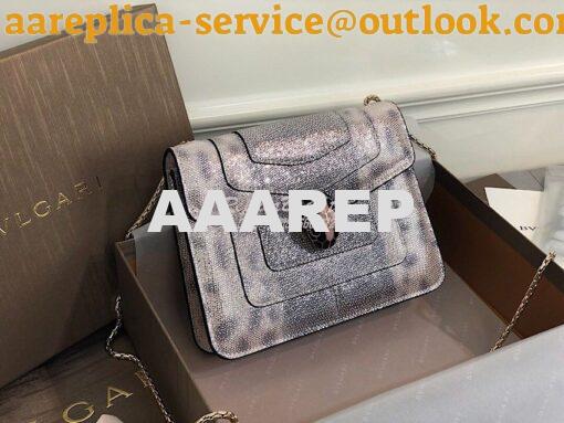 Replica Bvlgari Serpenti Forever Small Bag in Crystal Rose Metallic Ka 2