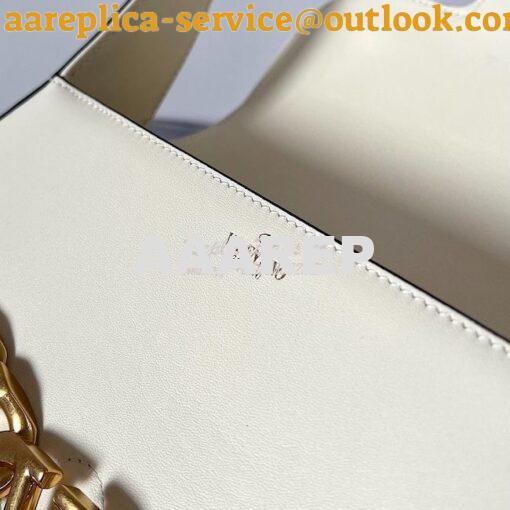 Replica Valentino VLogo Chain Calfskin Shoulder Bag 1W2B0K White 16