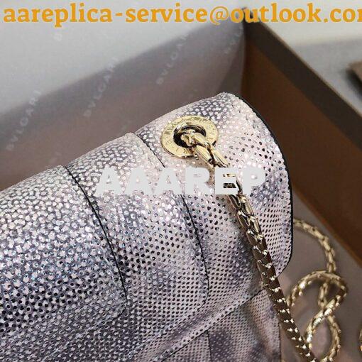 Replica Bvlgari Serpenti Forever Small Bag in Crystal Rose Metallic Ka 6