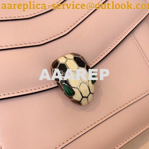 Replica Bvlgari Serpenti Forever Flap Cover Bag with Handle 19s Crysta 4