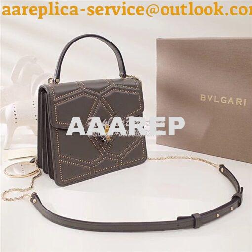 Replica BVLGARI 'Serpenti Forever' Flap cover top handle bag 283171 gr 2
