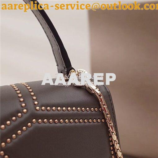 Replica BVLGARI 'Serpenti Forever' Flap cover top handle bag 283171 gr 4