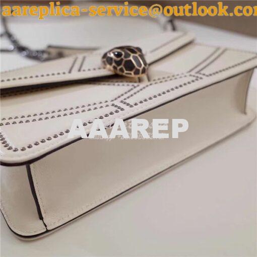 Replica BVLGARI 'Serpenti Forever' Flap cover bag 284446 white 8
