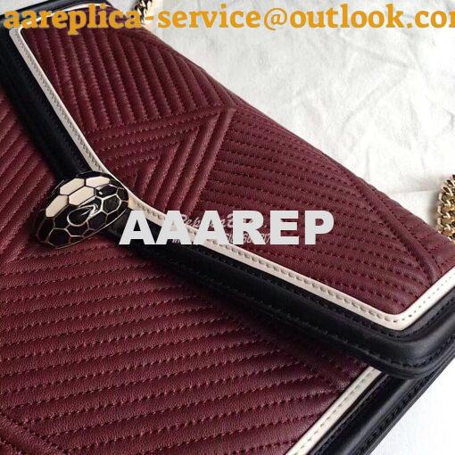 Replica Bvlgari Serpenti Forever Flap Cover Bag Framed Quilted Roman G 3