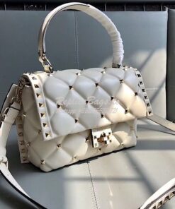 Replica Valentino Candystud Top Handle Bag White 2