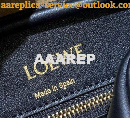 Replica Loewe Amazona 19 Square Bag in Nappa Calfskin A039N10 Black 8