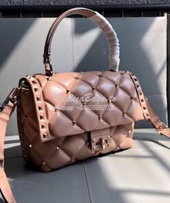 Replica Valentino Candystud Top Handle Bag Beige 2