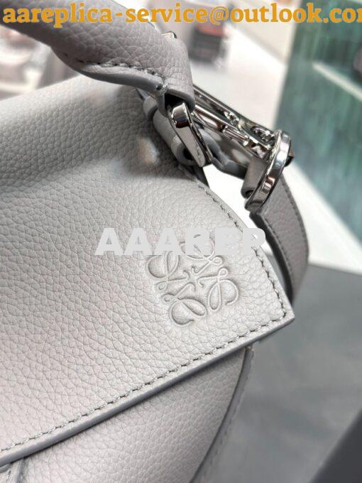 Replica Loewe Small Puzzle Bag In Soft Grained Calfskin A510P60 Pearl 4