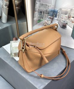 Replica Loewe Small Puzzle Bag In Soft Grained Calfskin A510P60 Toffee 2