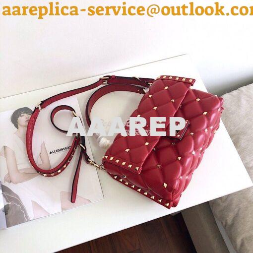 Replica Valentino Candystud Top Handle Bag Red 2