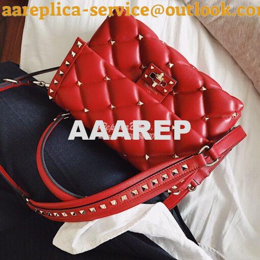 Replica Valentino Candystud Top Handle Bag Red 3