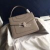 Replica Bvlgari Serpenti Forever Flap Cover Bag With Handle Grey Small 15