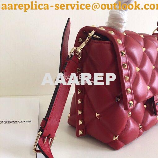 Replica Valentino Candystud Top Handle Bag Red 6