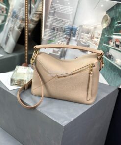 Replica Loewe Small Puzzle Bag In Soft Grained Calfskin A510P60 Sand 2