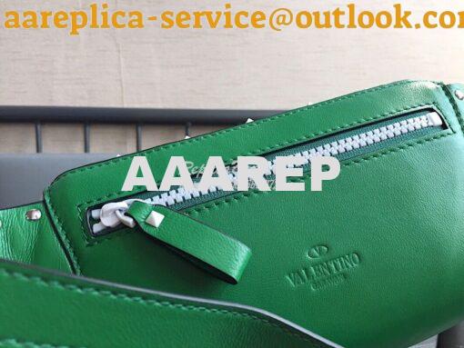 Replica Valentino Free Rockstud Spike Belt Bag Green 5