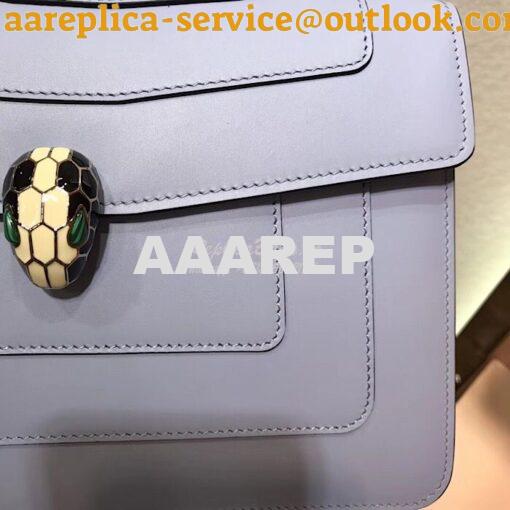 Replica Bvlgari Serpenti Forever Flap Cover Bag 284954 Baby Blue 3