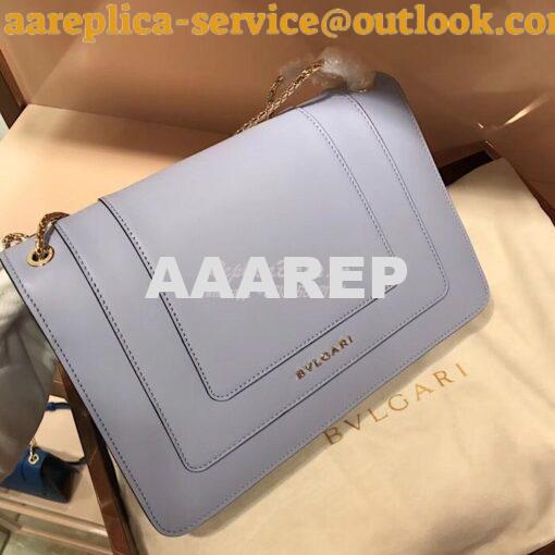 Replica Bvlgari Serpenti Forever Flap Cover Bag 284954 Baby Blue 6