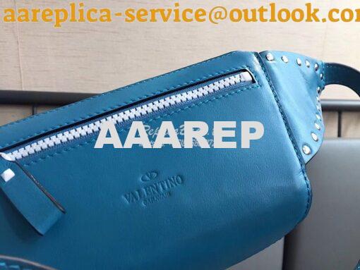 Replica Valentino Free Rockstud Spike Belt Bag Azure 7