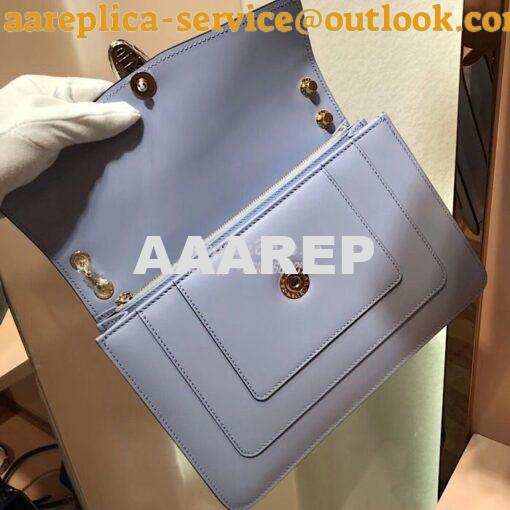 Replica Bvlgari Serpenti Forever Flap Cover Bag 284954 Baby Blue 10