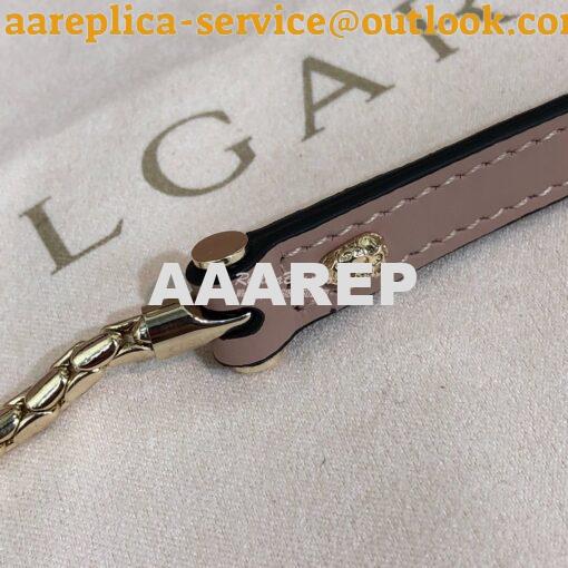 Replica Bvlgari Serpenti Forever Flap Cover Bag with Handle 284537 Ros 6