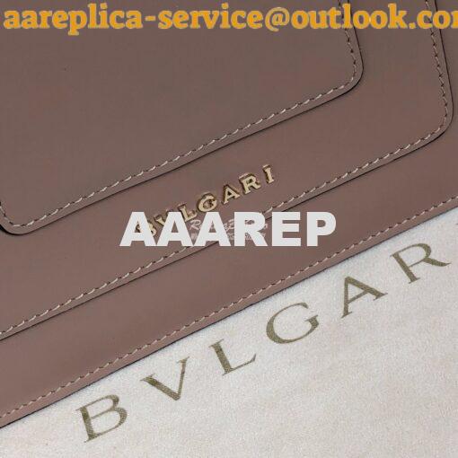 Replica Bvlgari Serpenti Forever Flap Cover Bag with Handle 284537 Ros 8