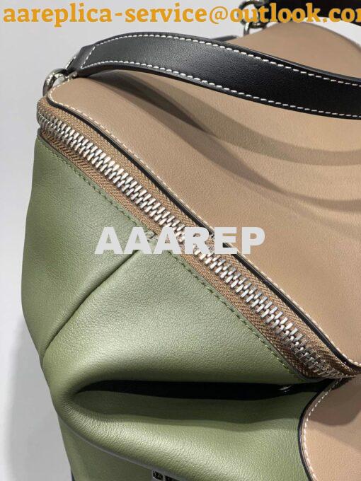 Replica Loewe Goya Backpack in Soft Natural Calfskin 66009 Taupe/Khaki 5