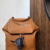 Replica Loewe Goya Backpack in Soft Natural Calfskin 66009 Dark Brown/ 14