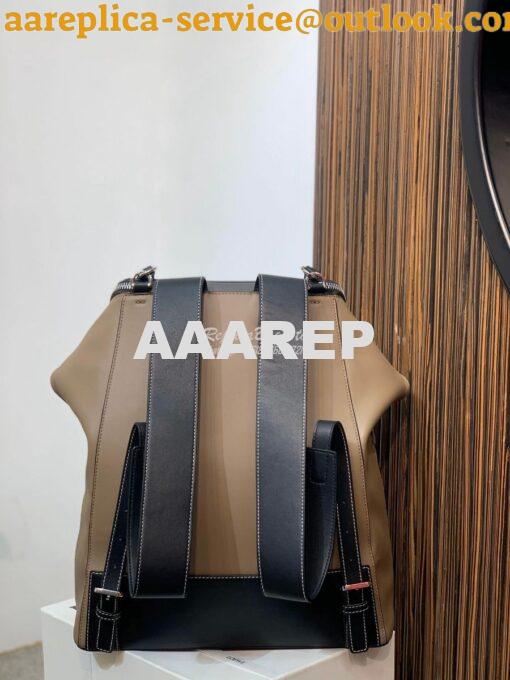 Replica Loewe Goya Backpack in Soft Natural Calfskin 66009 Dark Brown/ 6