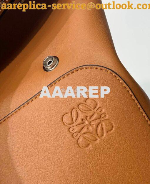 Replica Loewe Goya Backpack in Soft Natural Calfskin 66009 Rust 3