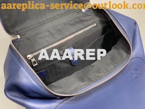 Replica Loewe Goya Backpack in Soft Natural Calfskin 66009 Deep Blue 6